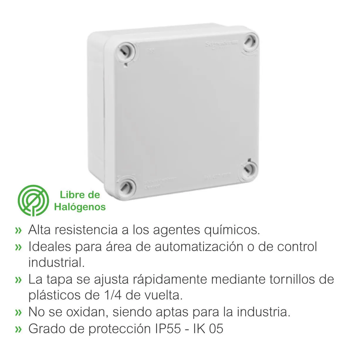 DEXSON - Caja de Pase Gris 100X100X50mm - DEXSON