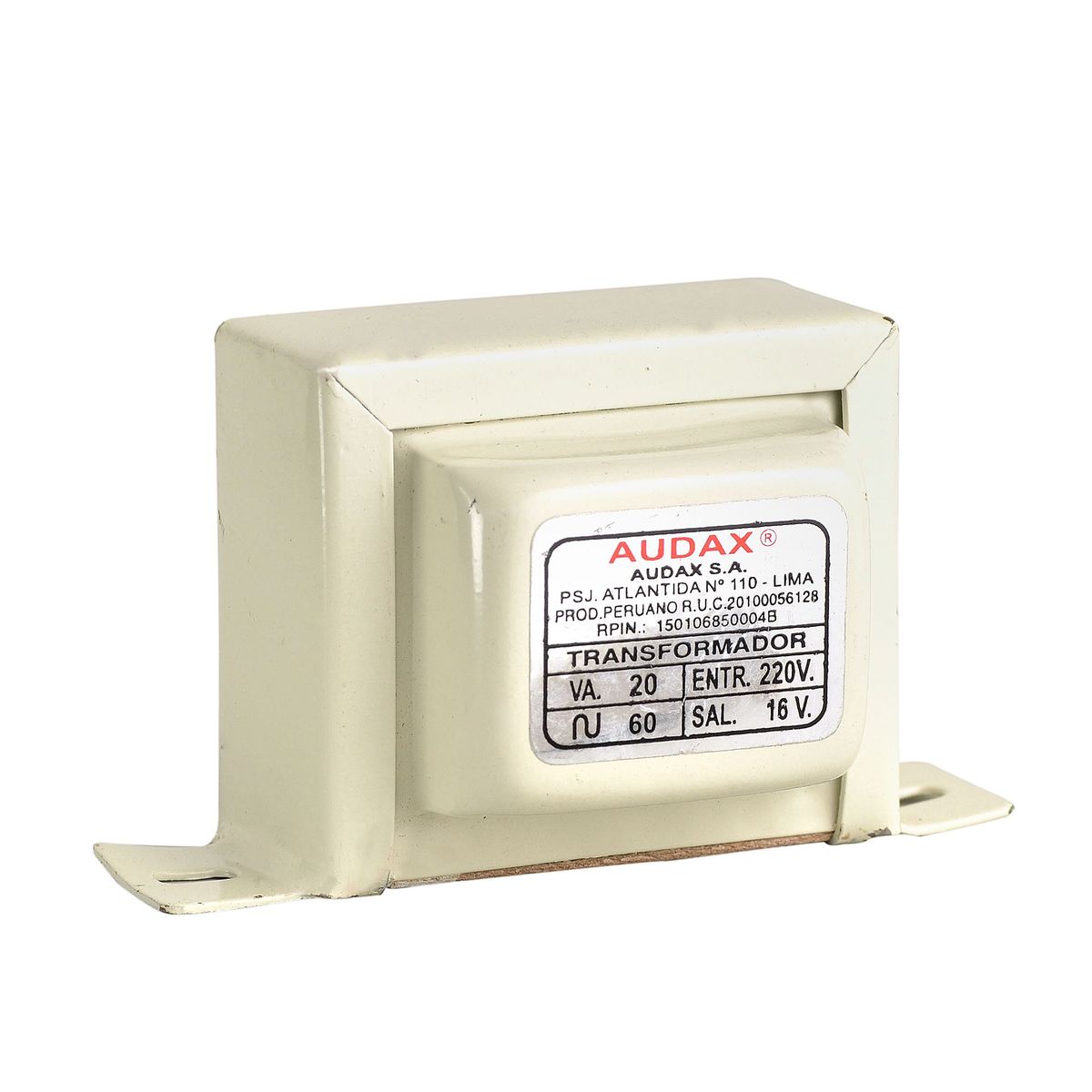 AUDAX - Transformador Chapa Eléctrica 20VA 220/16V