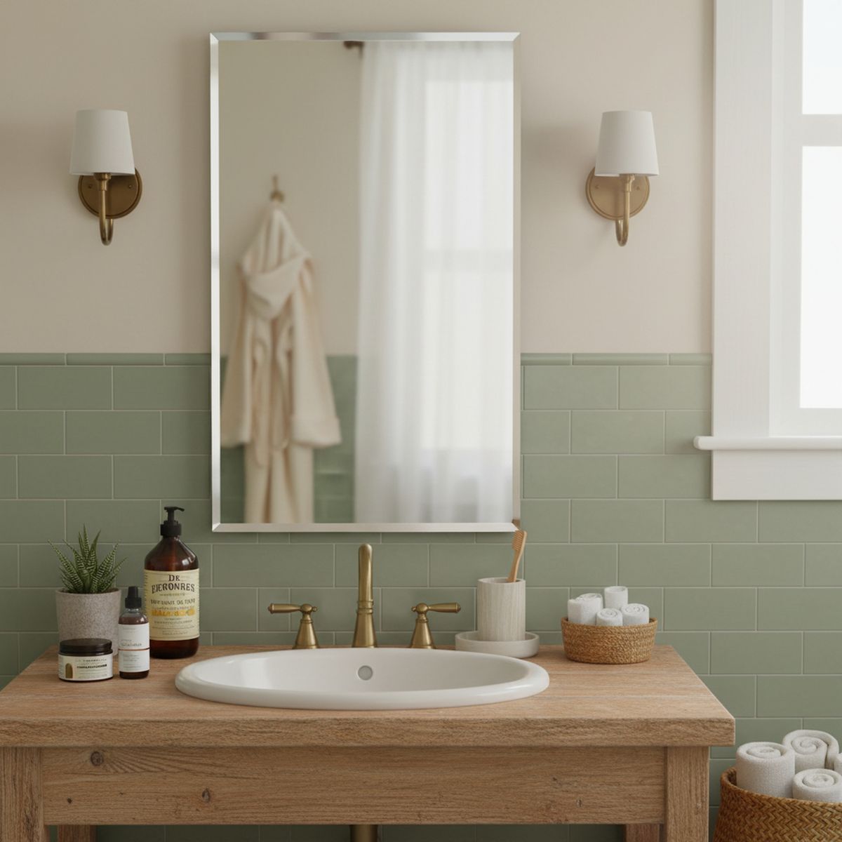 GENERICO - Espejo de Baño Italia con Bisel 40x55cm