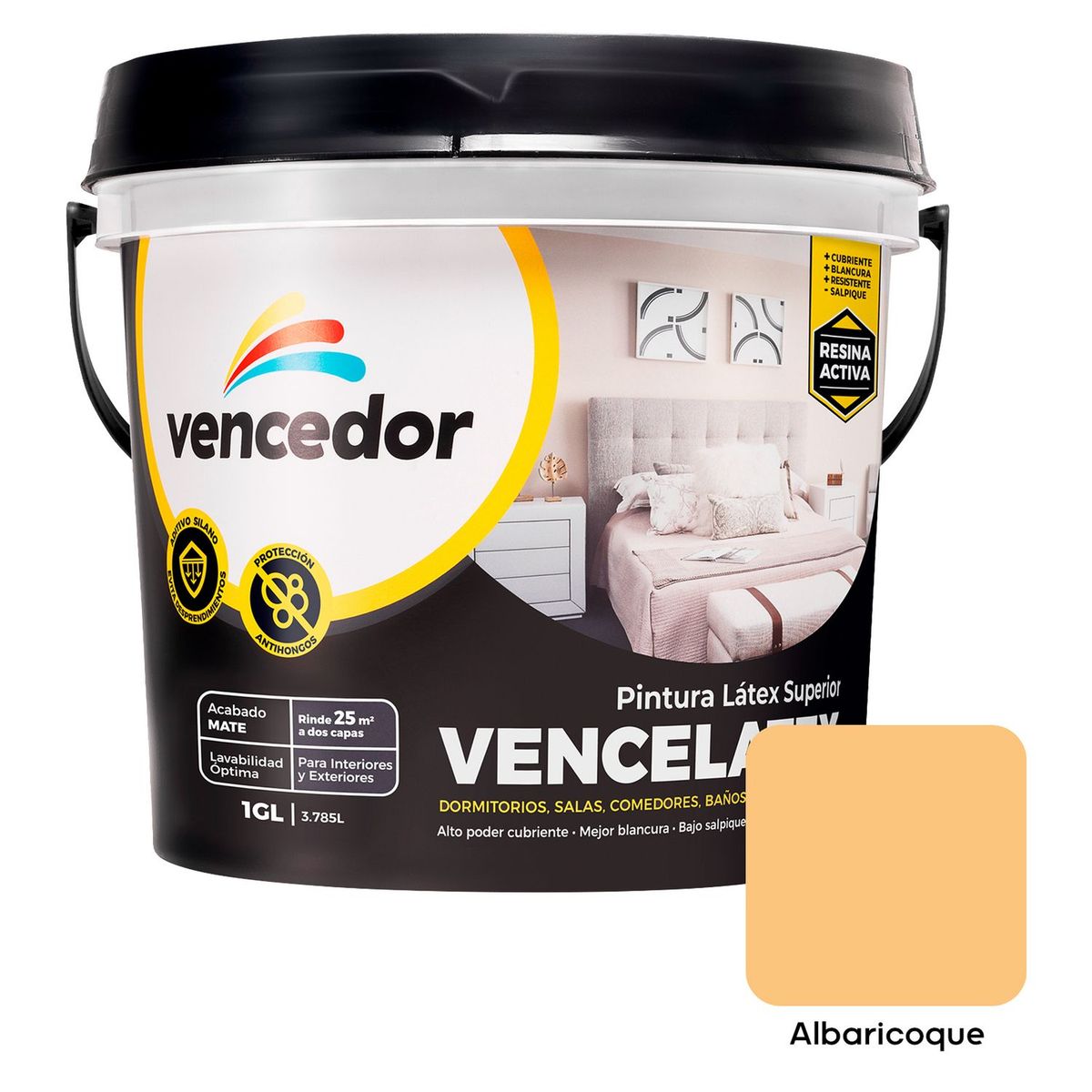 Pintura Vencelatex Albaricoque 1GL, marca VENCEDOR - Foto Principal