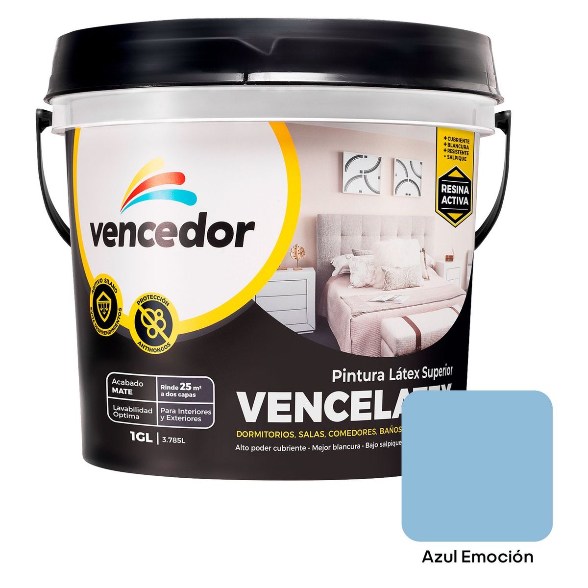 VENCEDOR - Pintura Vencelatex Azúl emoción 1GL