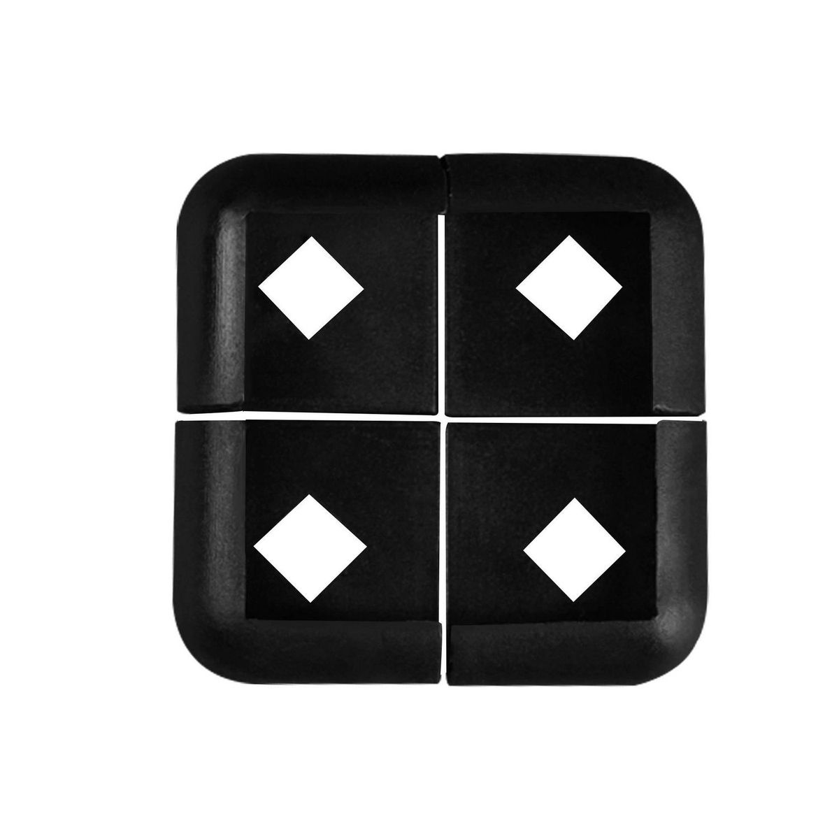 NEFUSAC - Esquinero Rodoplast Negro 9.5mm x4 unid