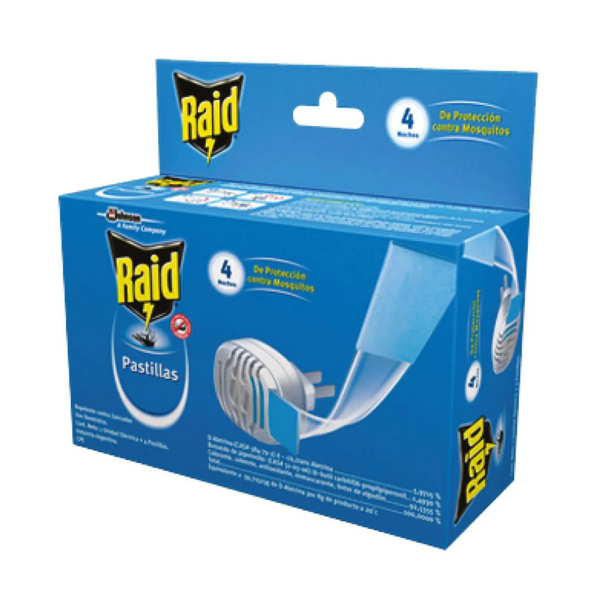 RAID - Pastilla Raid Pastilla Insectos Voladores + 4 Repuestos 30 gr