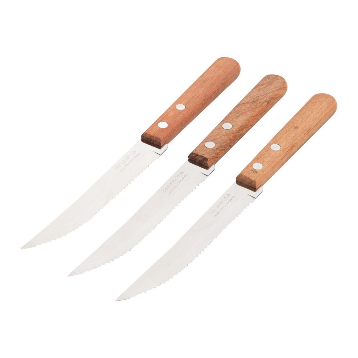 TRAMONTINA - Cuchillo para Churrasco Dynamic 4.5" 3 Piezas