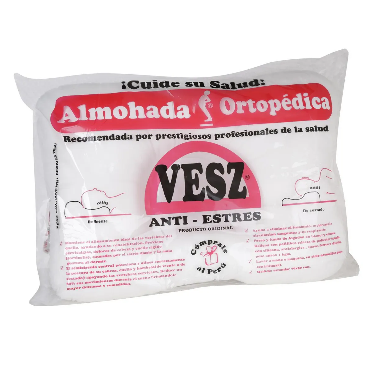 VESZ - Almohada Ortopédica 70x50cm
