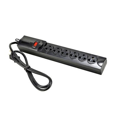 Extensin 6 Tomas Universal + Tierra 1.2 Metros Negro