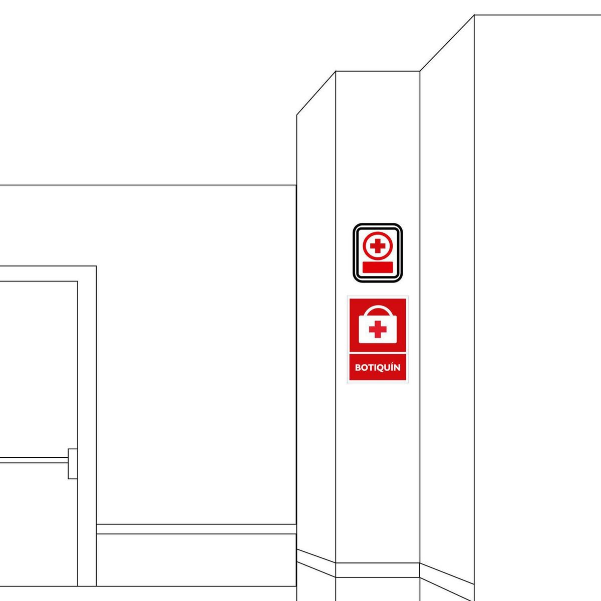 FIXSER - Señal de Botiquín 15x22.5 cm.