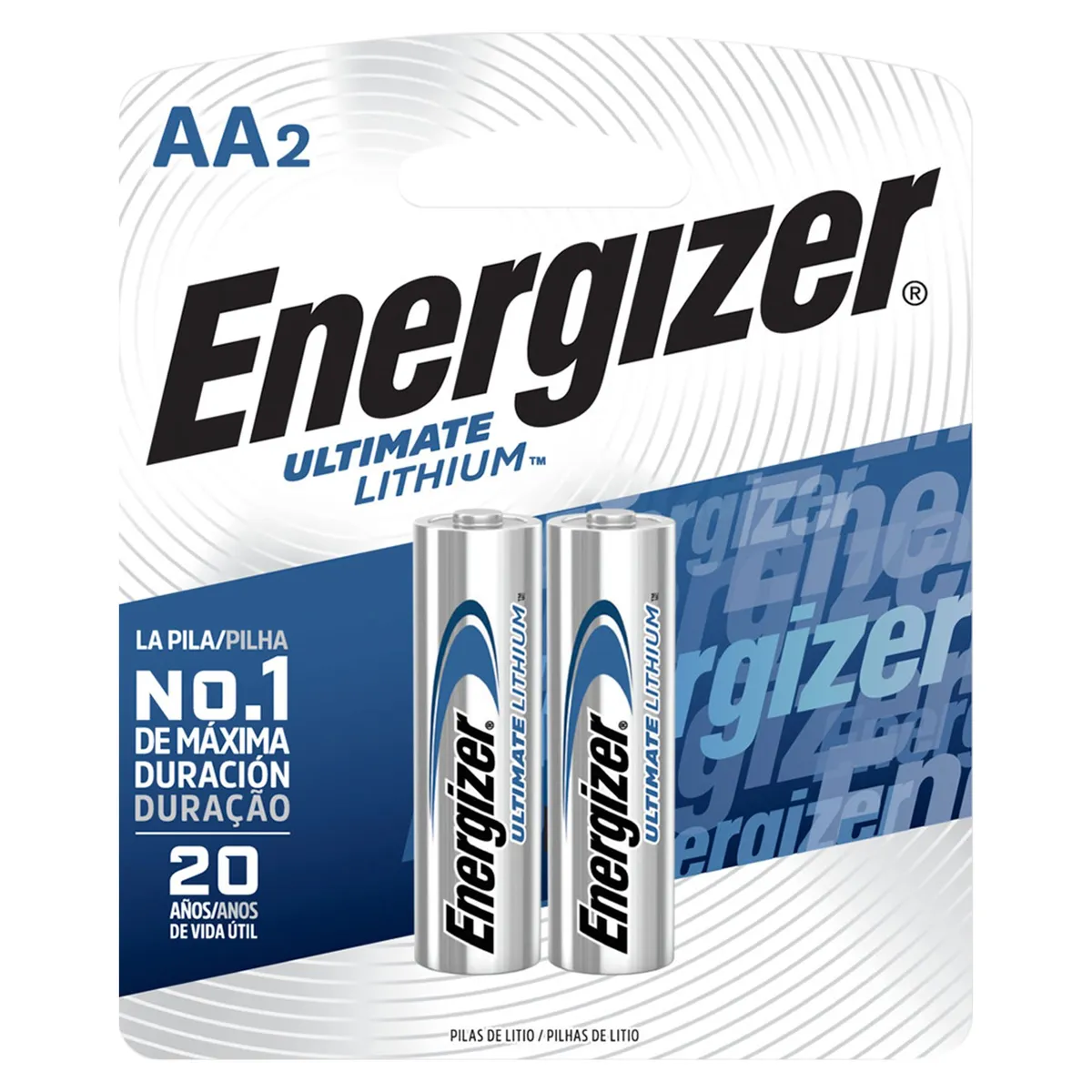 ENERGIZER - Pack de 2 Pilas Litio Energizer AA 1.5V