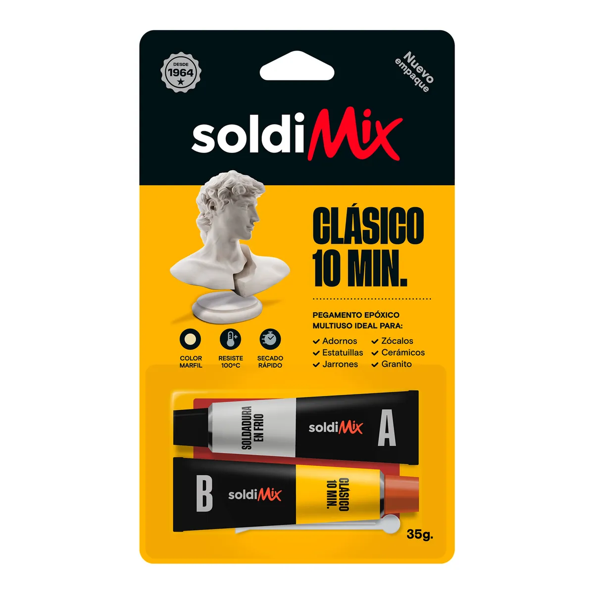 SOLDIMIX - Adhesivo 10 minutos Soldimix 35 gr