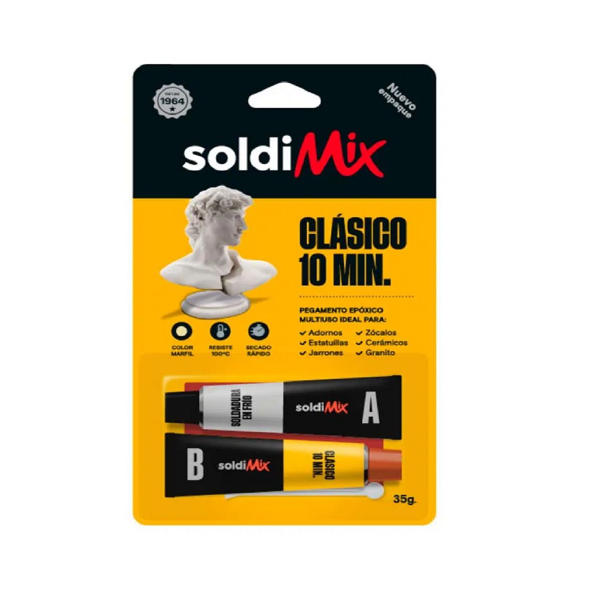 SOLDIMIX - Adhesivo 10 minutos Soldimix 35 gr