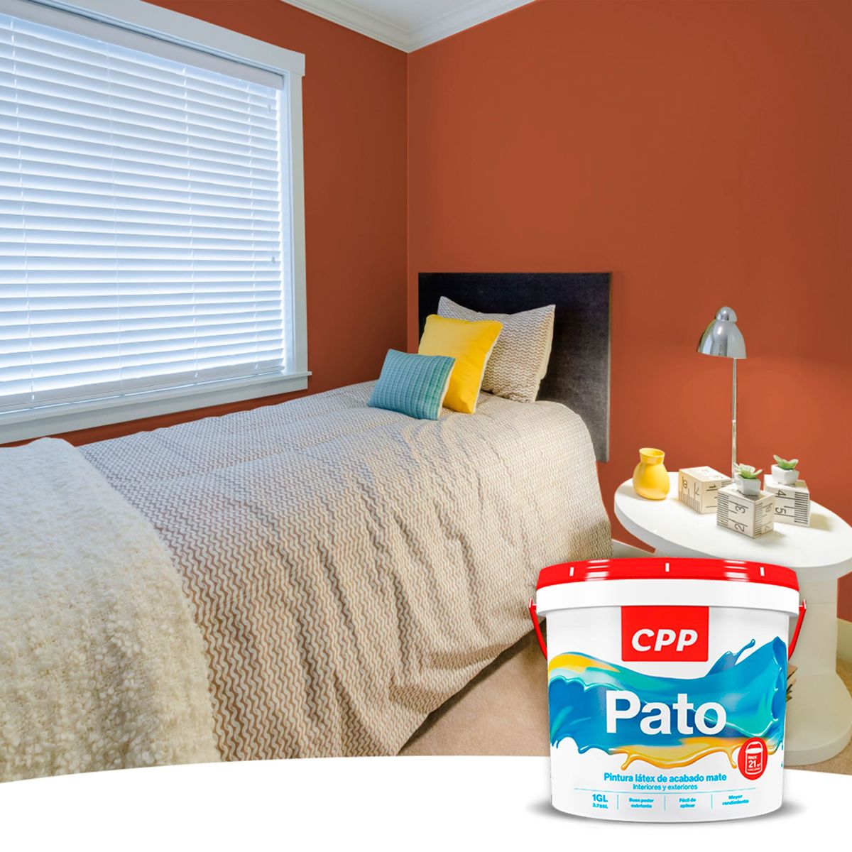 GENERICO - Látex Pato Naranja Coral 1 Galón