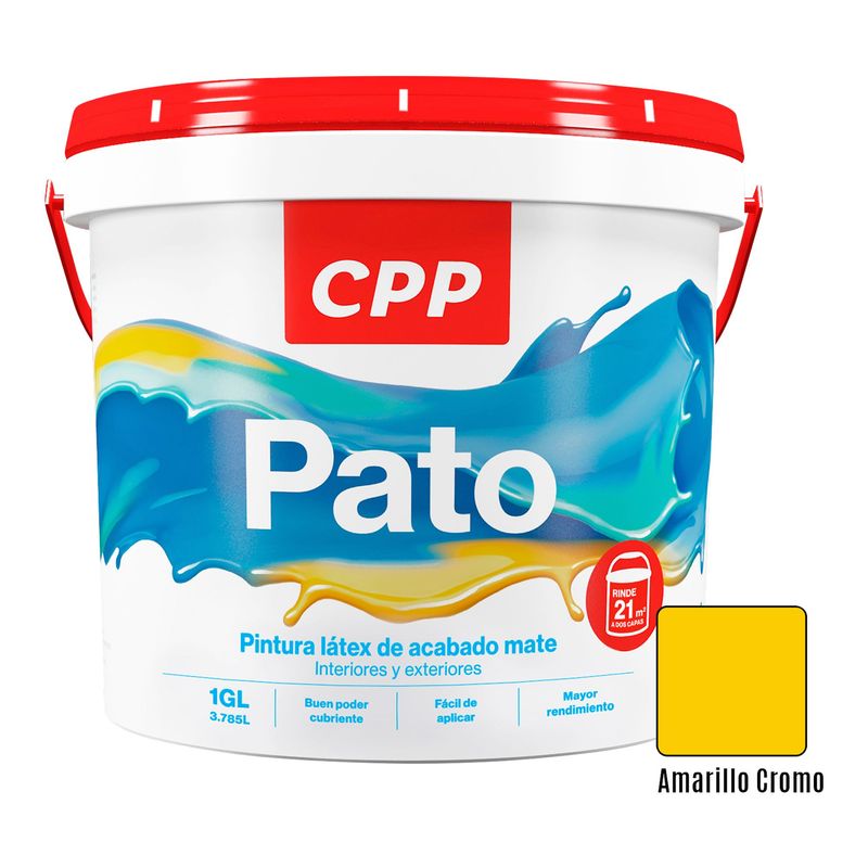CPP - Látex Pato Amarillo Cromo Mate 4 L