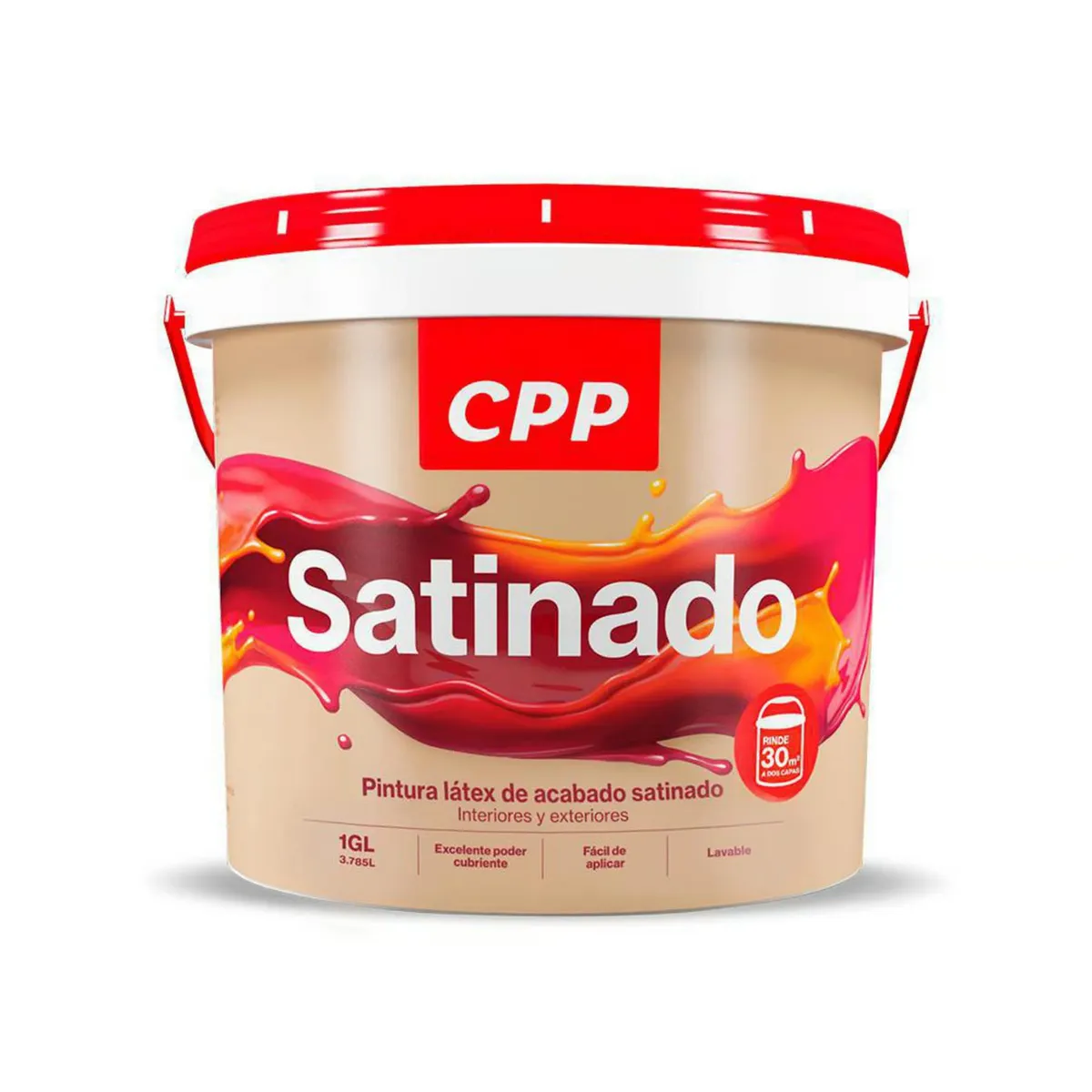 Pintura CPP Látex Satinado Amarillo Ocre 1GL, marca CPP - Foto Principal