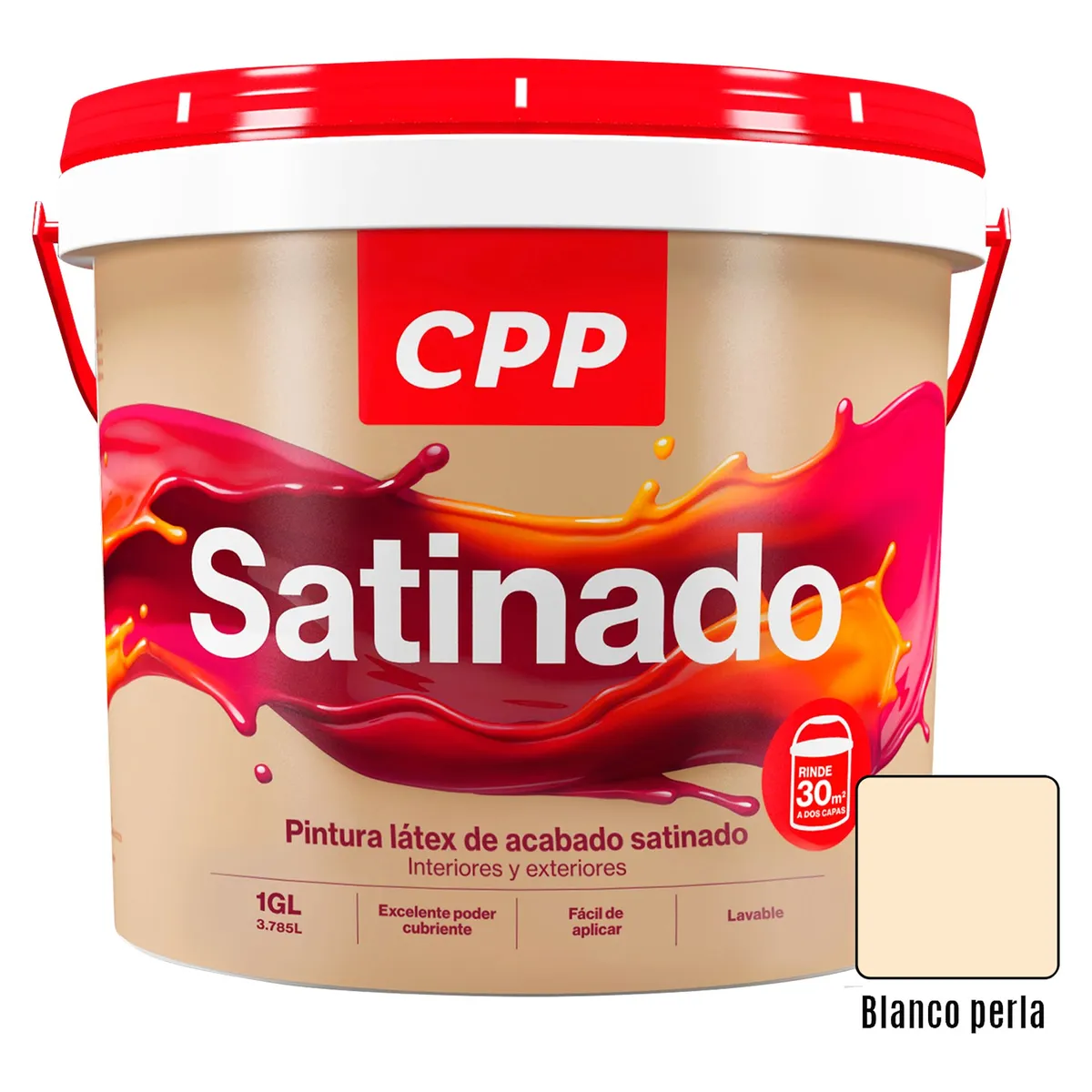 CPP - Pintura CPP Látex Satinado Blanco Perla 1GL