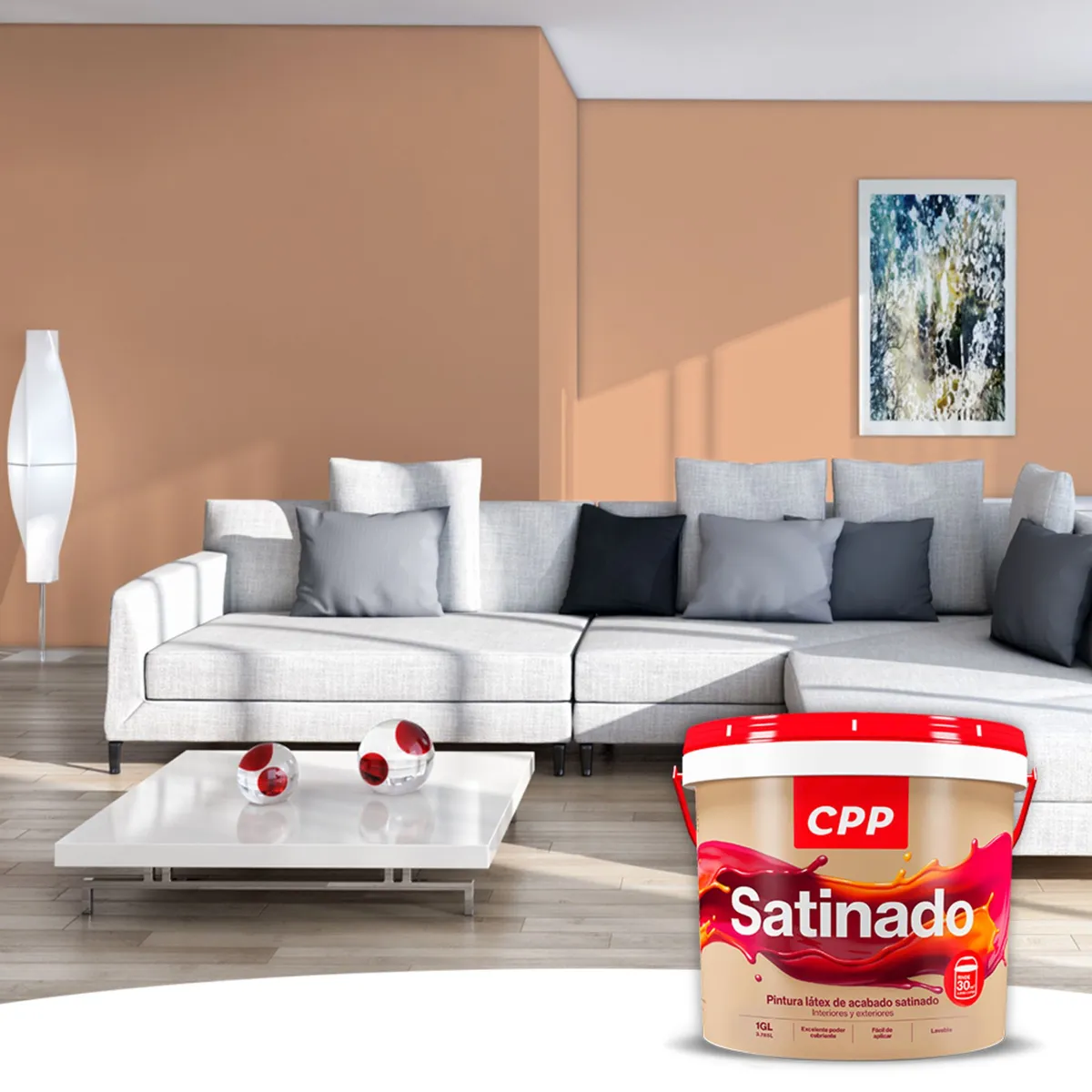 CPP - Pintura CPP Látex Satinado Melon 1GL