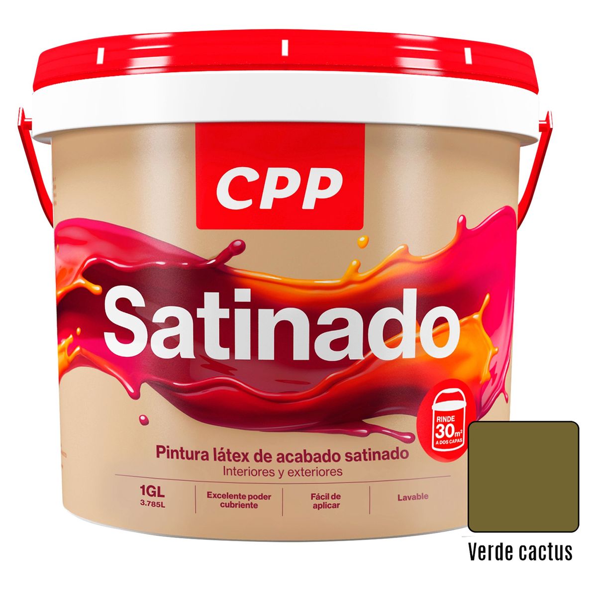 CPP - Pintura CPP Látex Satinado Verde Cactus 1GL