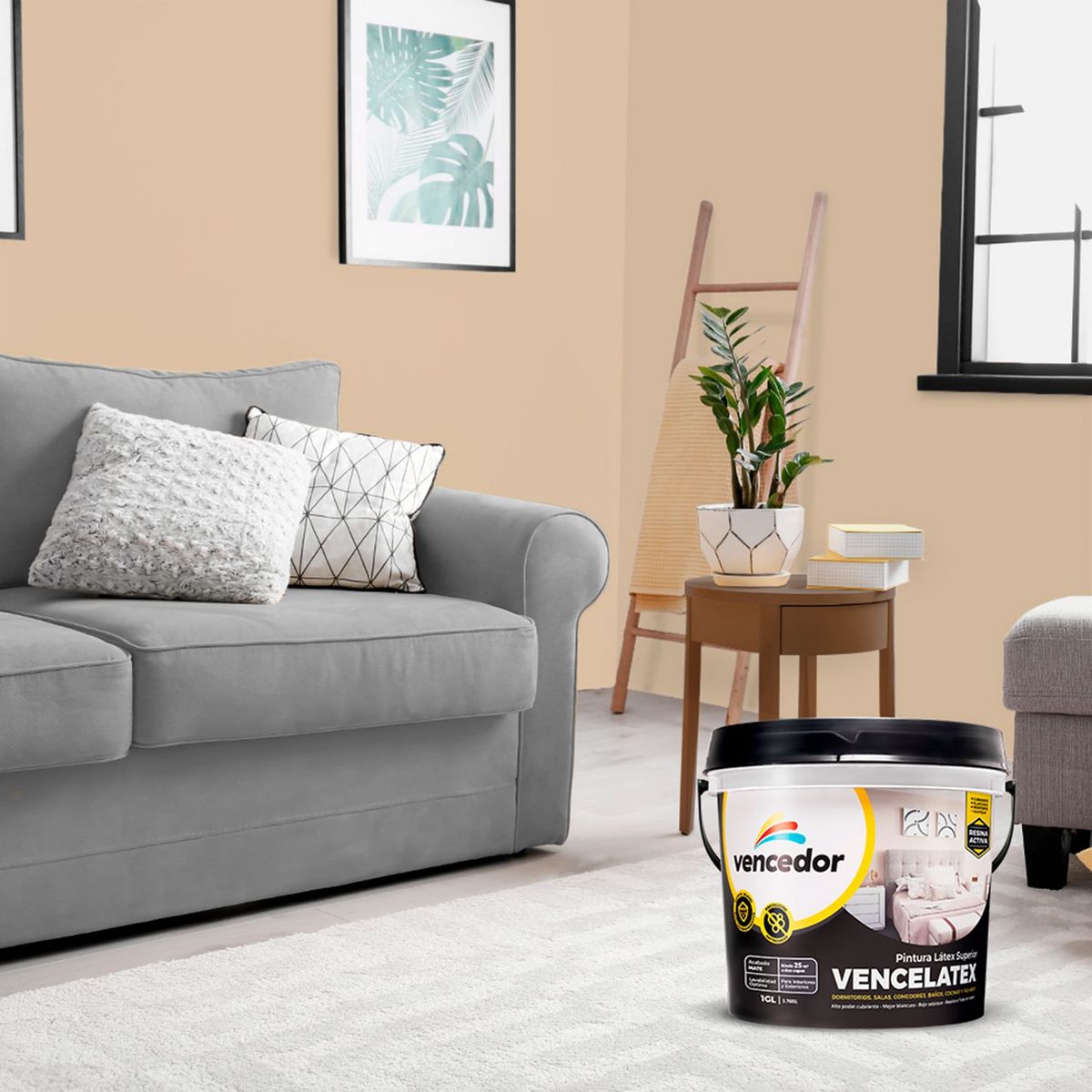 VENCEDOR - Pintura Vencelatex Almendra 1GL