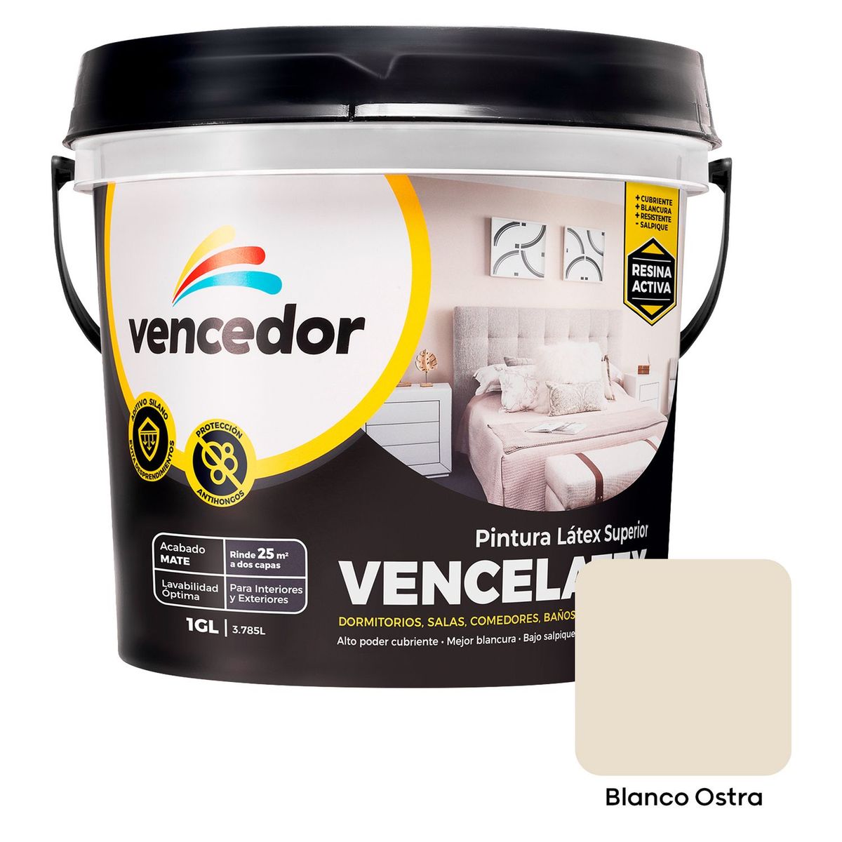 VENCEDOR - Pintura Vencelatex Blanco Ostra 1GL