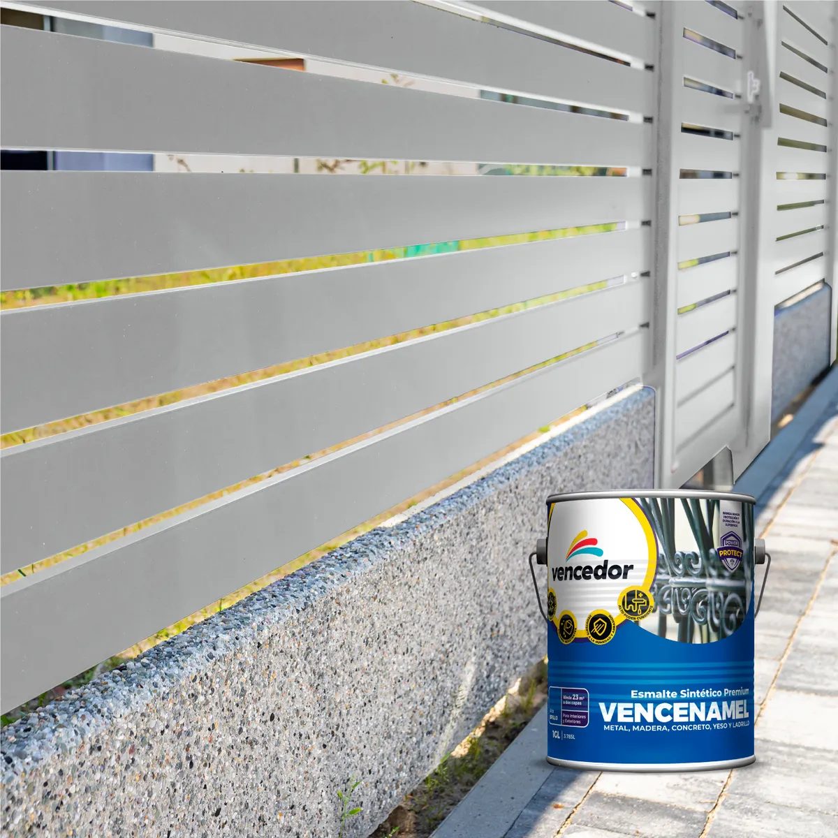 VENCEDOR - Esmalte Sintético Vencenamel Aluminio 1 gl