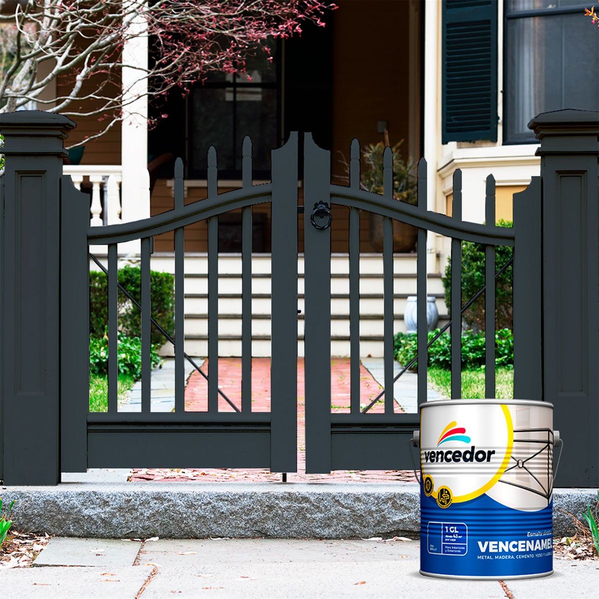 VENCEDOR - Esmalte sintético Vencenamel gris 1 gl