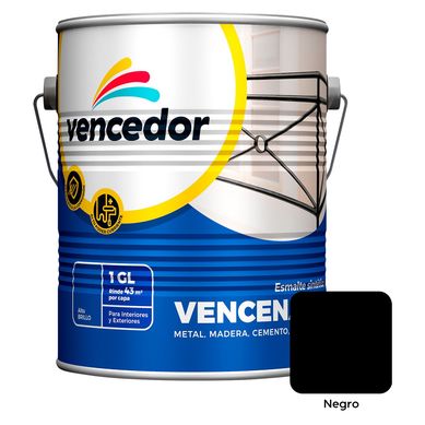 Esmalte sinttico Vencenamel negro 1 gl