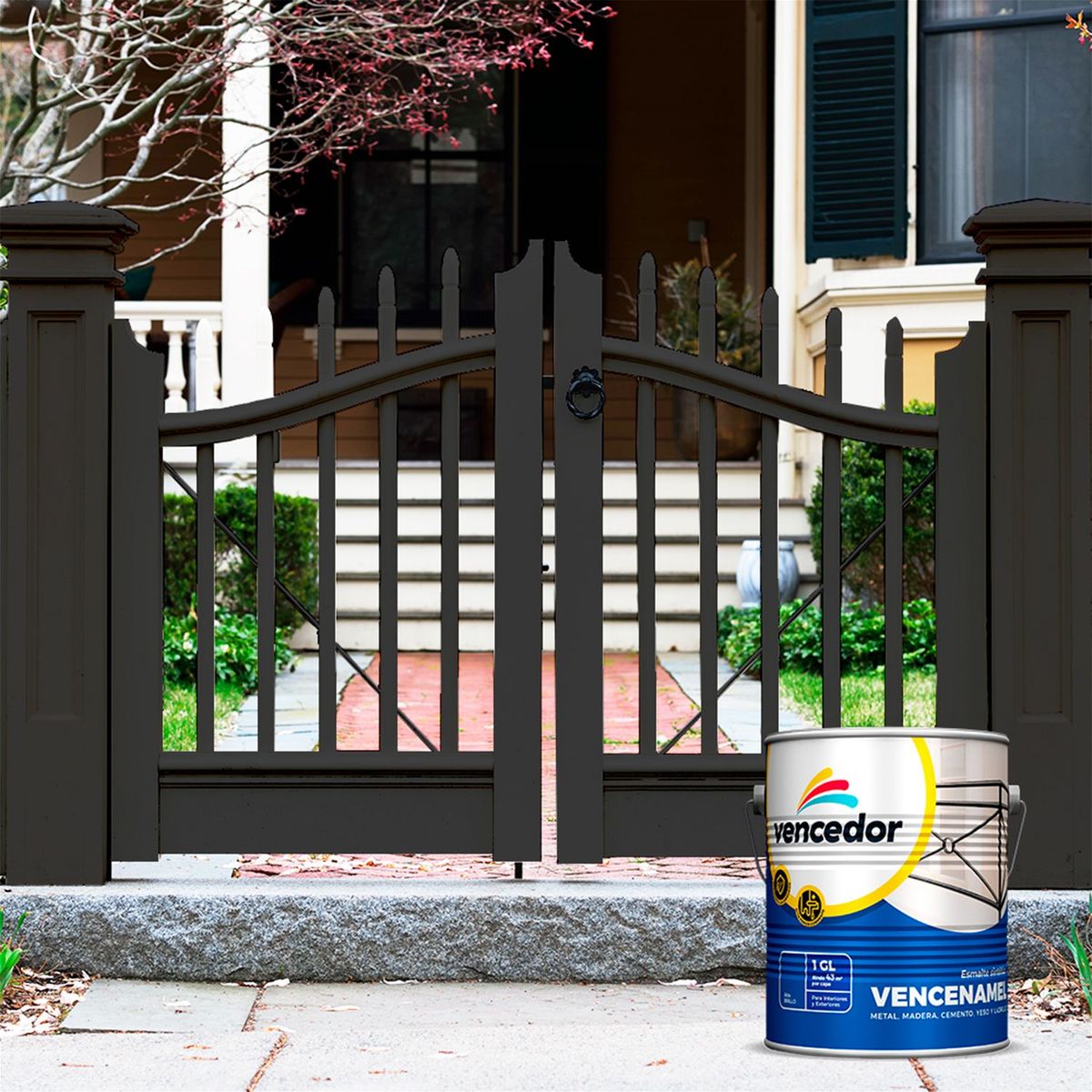 VENCEDOR - Esmalte sintético Vencenamel negro 1 gl