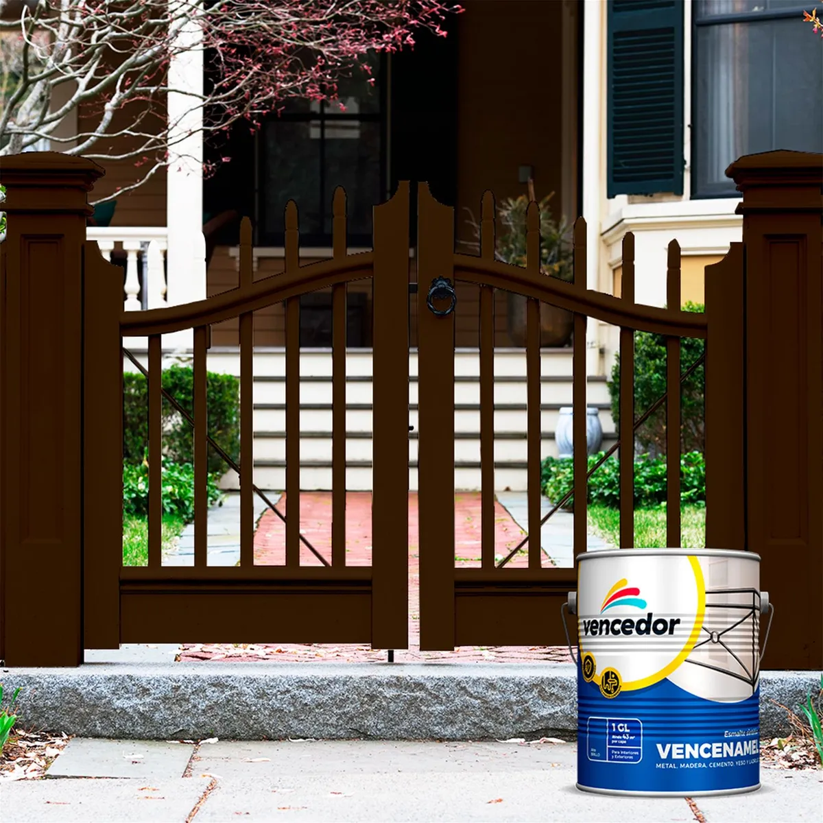 VENCEDOR - Esmalte Sintético Vencenamel Nogal 1 gl