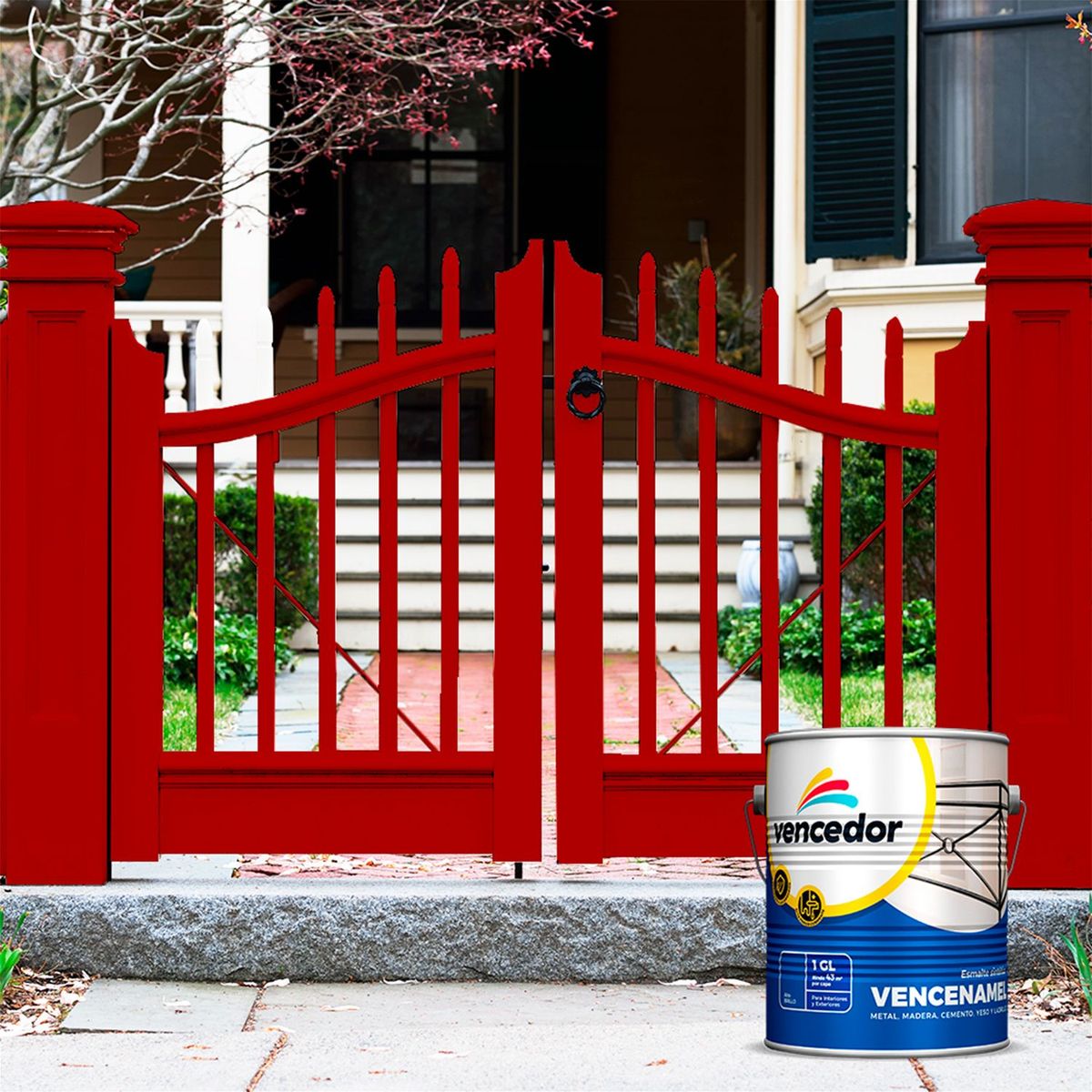 VENCEDOR - Esmalte sintético Vencenamel rojo mandarin 1 gl