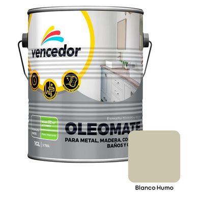 Esmalte Sinttico Oleo Mate Blanco Humo 1 gl