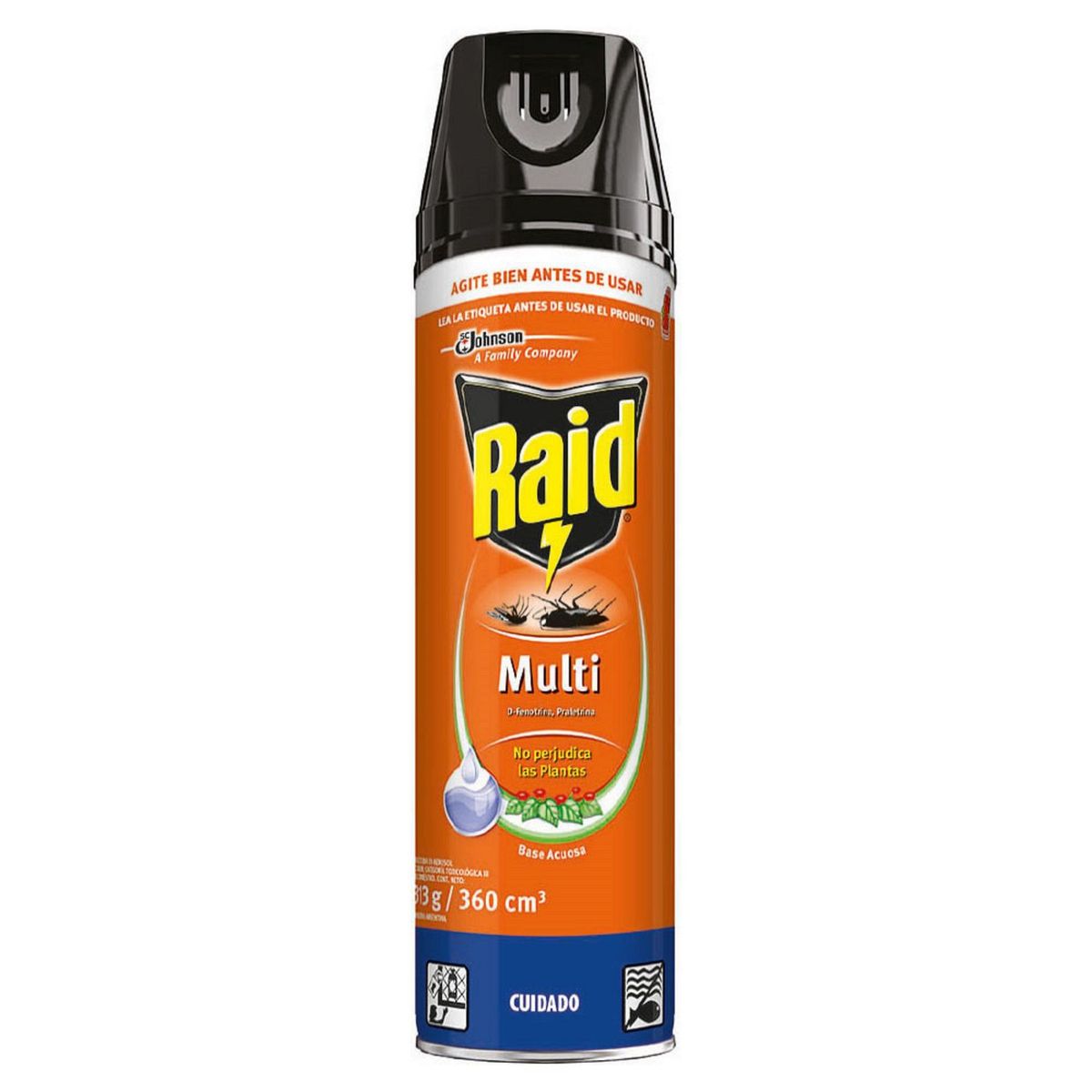 RAID - Insecticida Raid Aerosol Multi 360ml Insectos Voladores/Rastreros