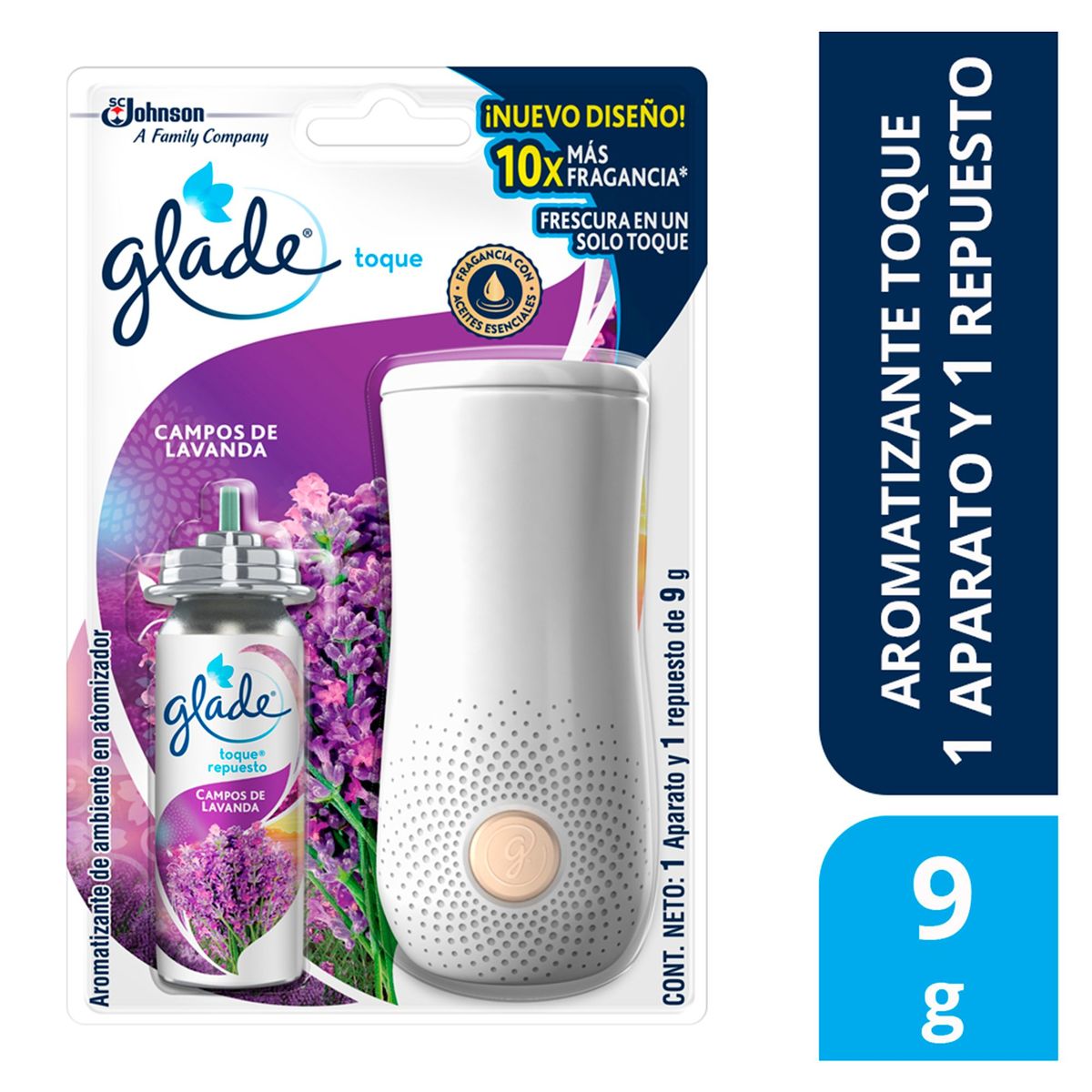GLADE - Ambientador Glade En Spray Campos De Lavanda 9Gr