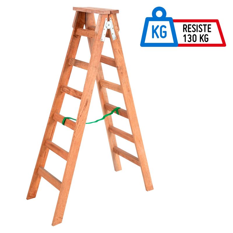  - Escalera Tijera Madera 6 Pasos