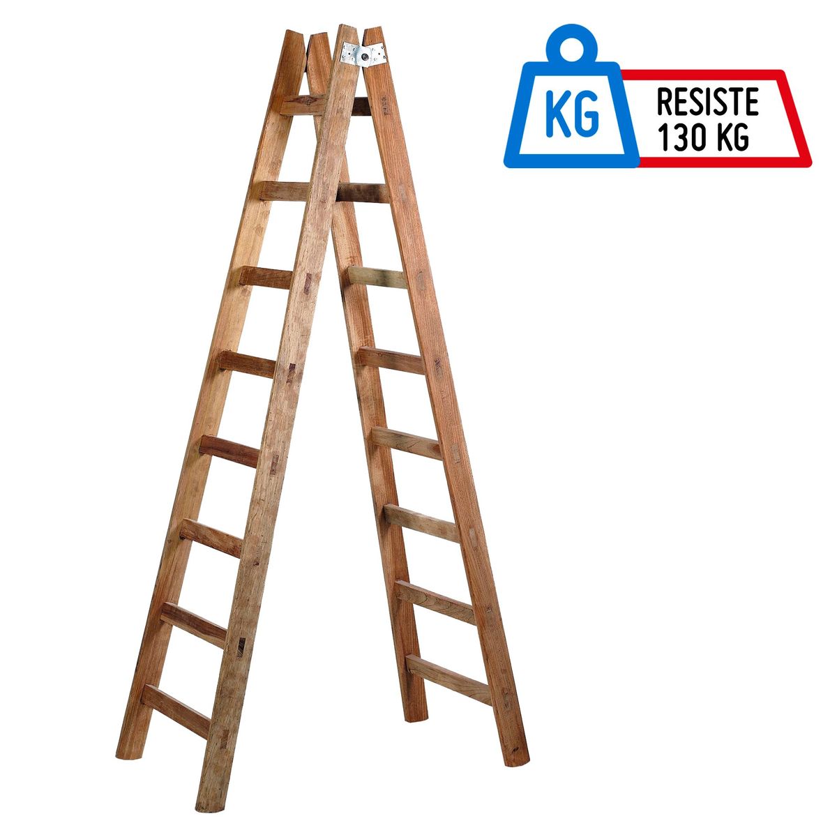  - Escalera Tijera Madera 8 Pasos