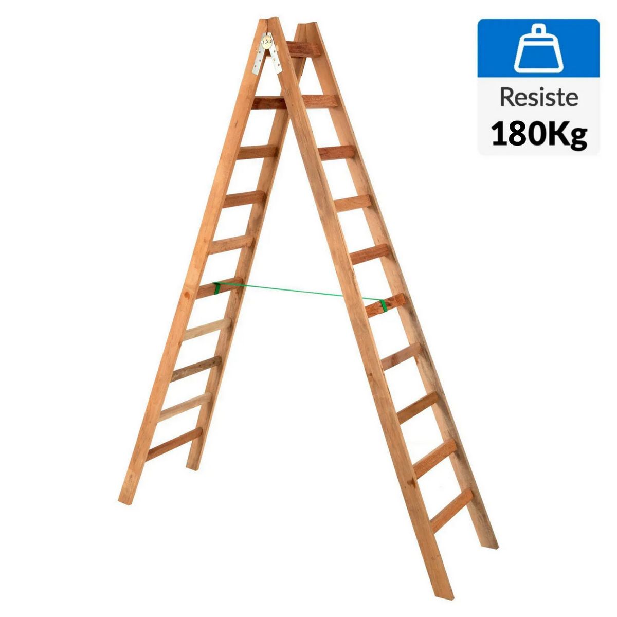 Escalera Tijera de Madera 10 pasos, marca GENERICO - Foto Principal