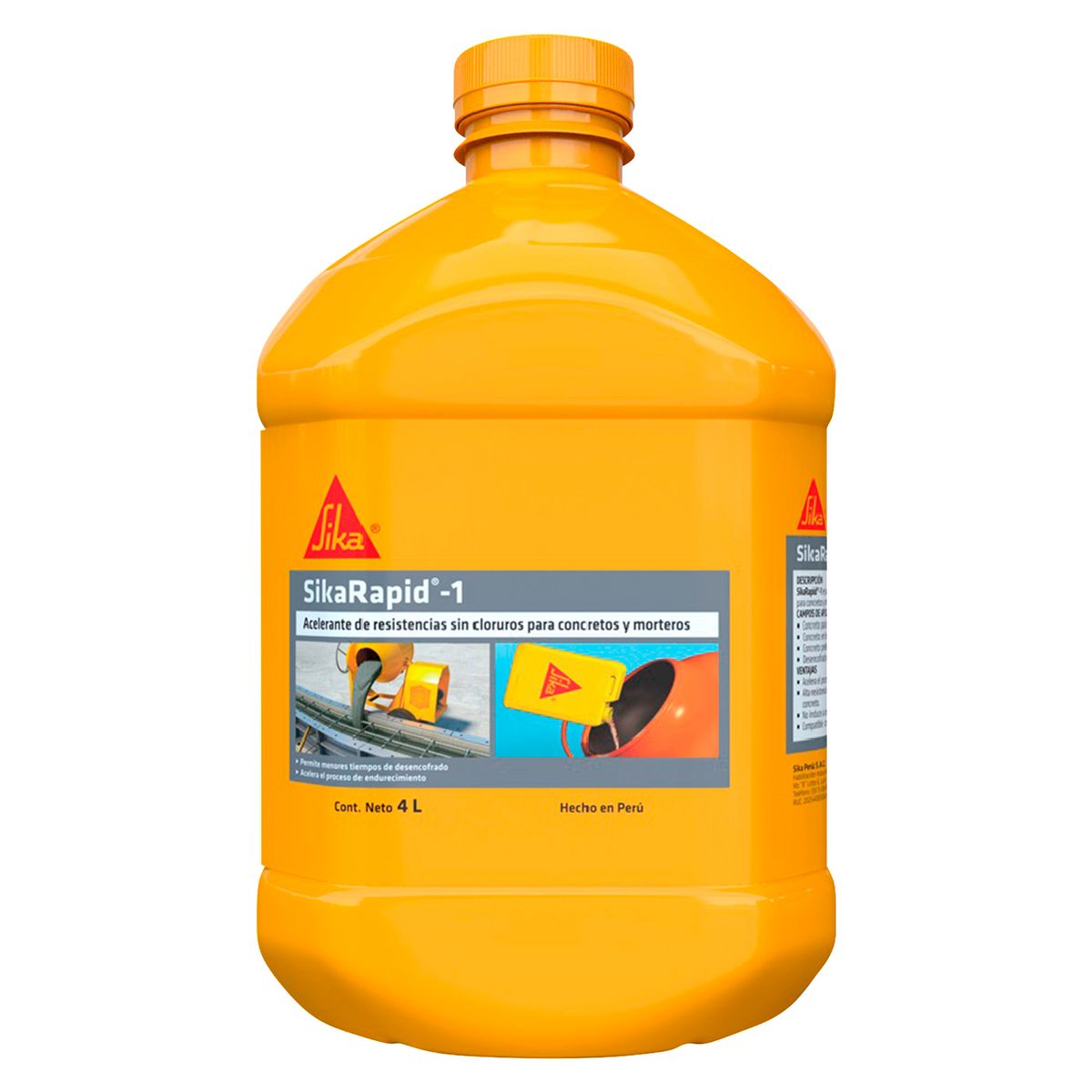 SIKA - Acelerante de fragua para Concreto y Mortero Sikarapid-1 x 4L Sika