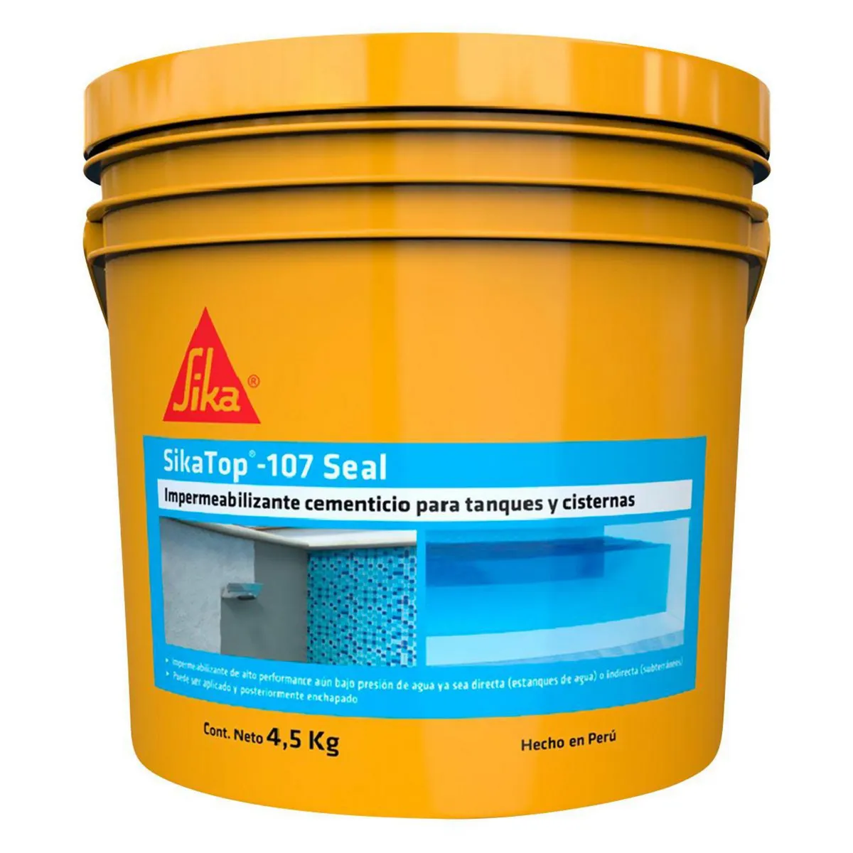 SIKA - Revestimiento Impermeable para tanques y cisternas Sikatop-107 Seal Gris x 4.5kg