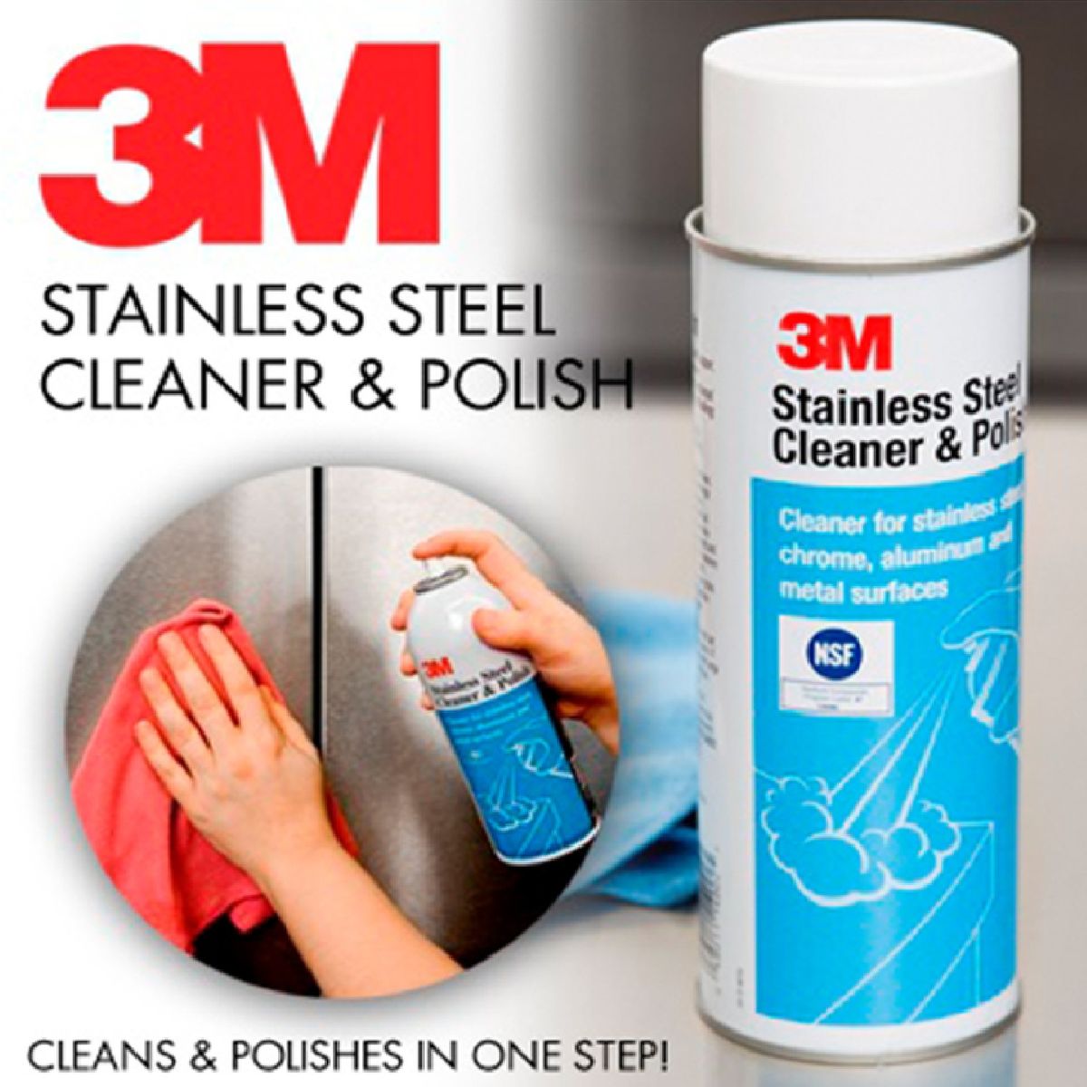 3M - Limpiador de Acero Inoxidable 3M 600 gr.