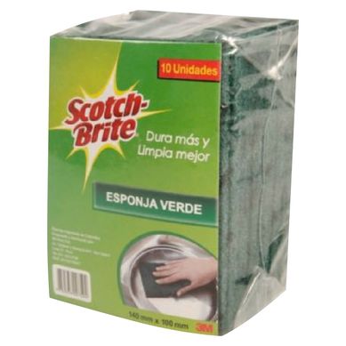 Esponja verde x 10 und.
