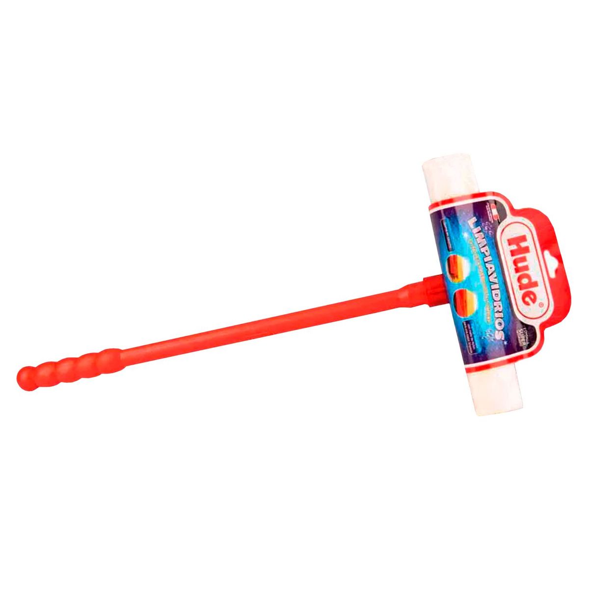 HUDE - Limpia Vidrios Rojo Con Mango Hude