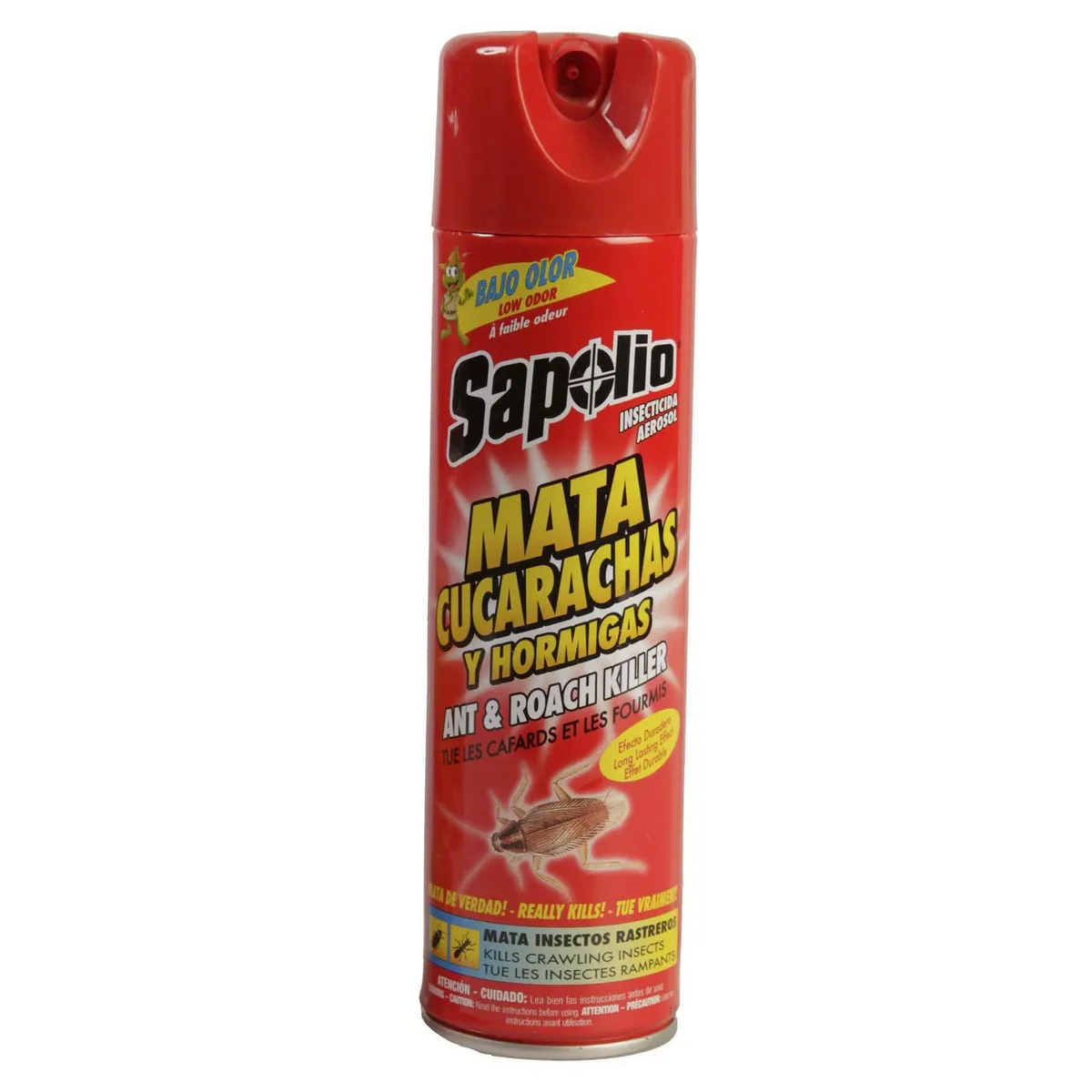 SAPOLIO - Insecticida Mata Cucarachas en Spray 360 ml Metal