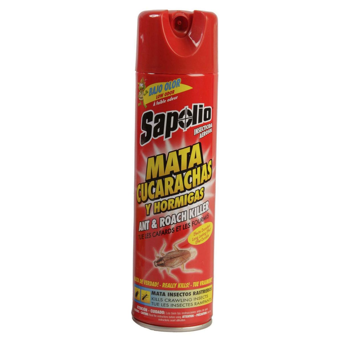 SAPOLIO - Insecticida Mata Cucarachas en Spray 360 ml Metal
