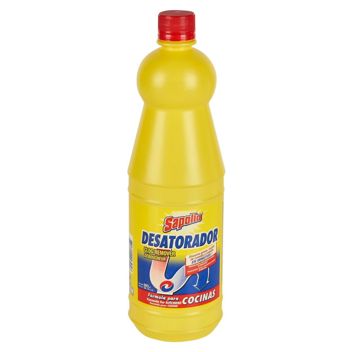 SAPOLIO - Desatorador Removedor para Cocinas 980 ml.