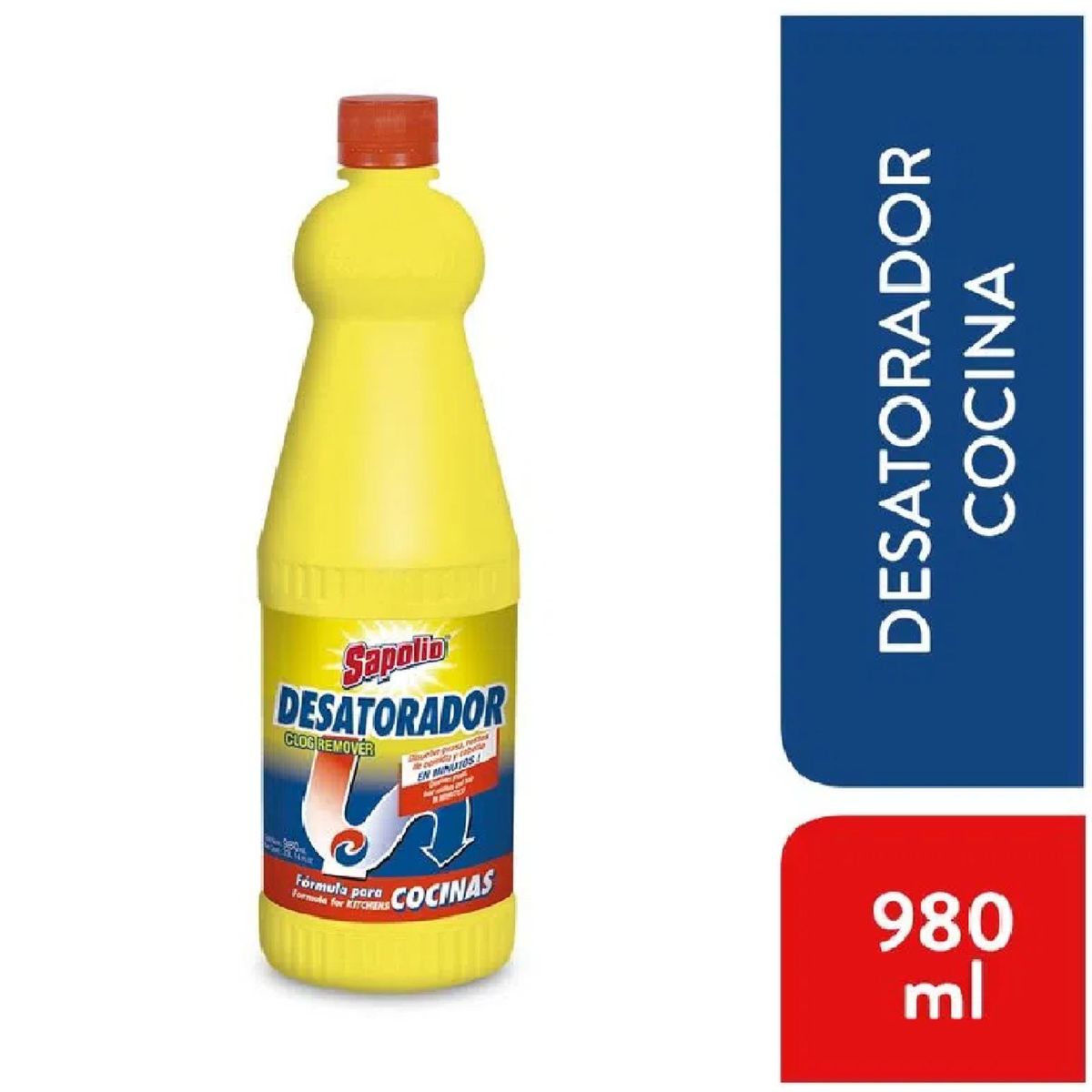 SAPOLIO - Desatorador Removedor para Cocinas 980 ml.