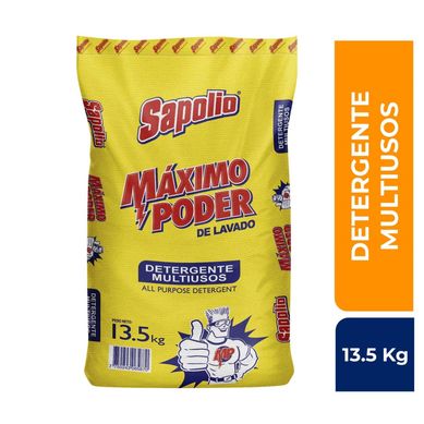 Detergente en Polvo Sapolio 13.5 kg.