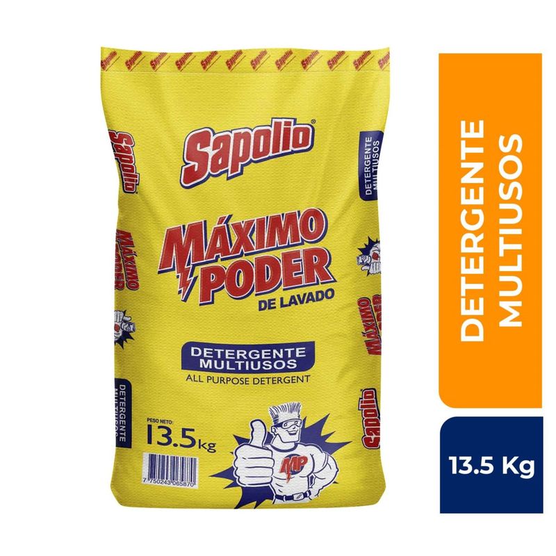 SAPOLIO - Detergente En Polvo Sapolio 13.5 Kg.