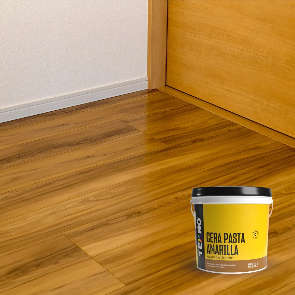 TEKNO - Cera Para Piso Crema Floral 3.78 L