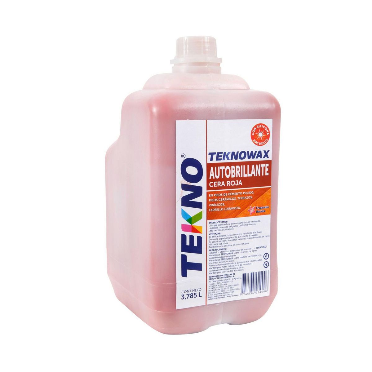 TEKNO - Cera Para Piso Líquido Neutro 3.78 L