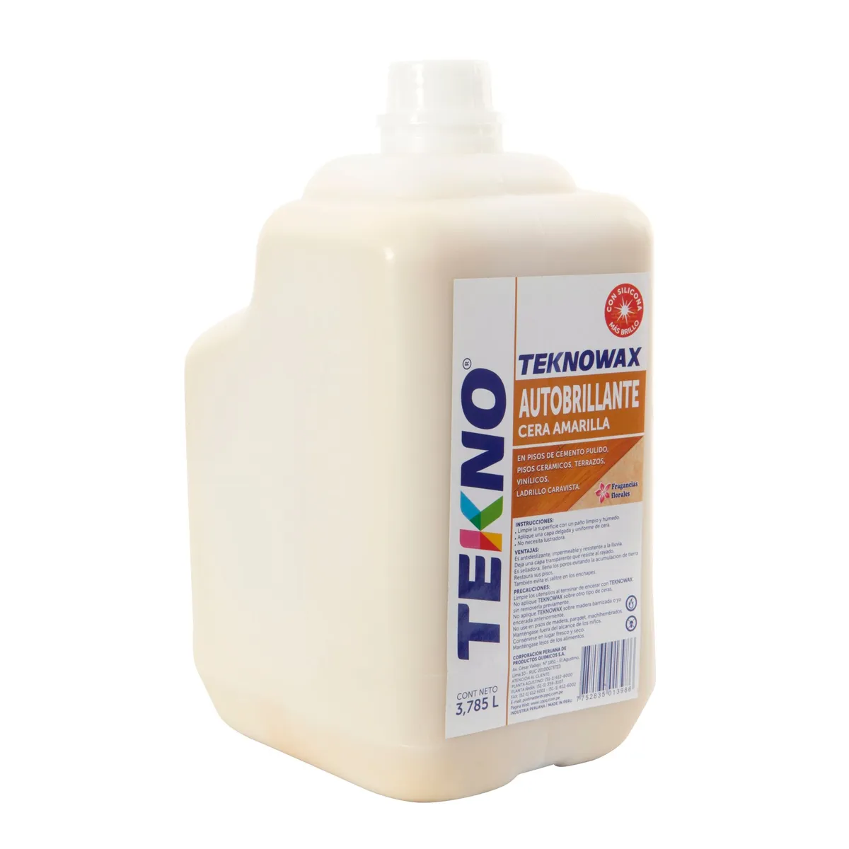 TEKNO - Cera Para Piso Líquido Neutro 3.78 L