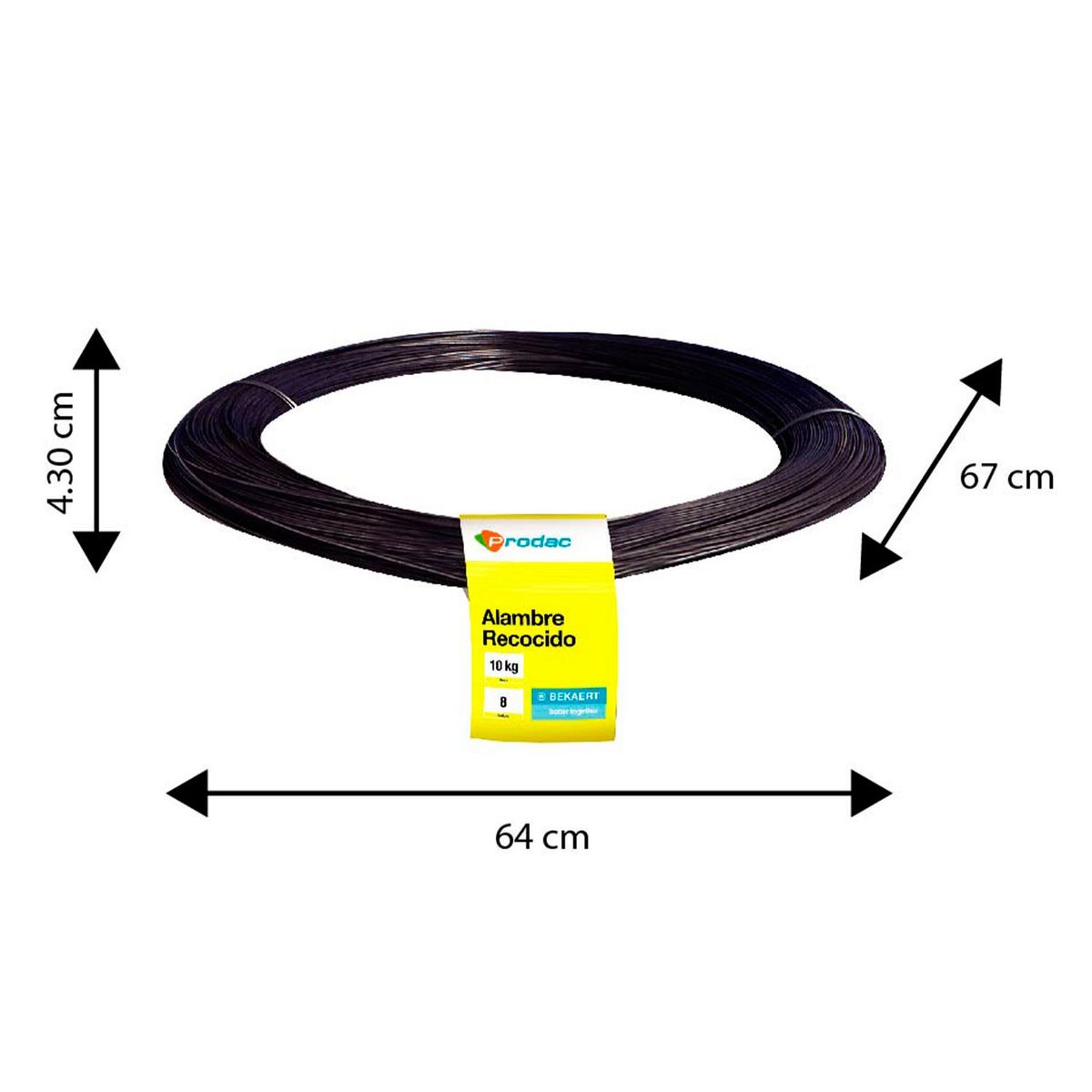 PRODAC - Alambre Recocido N° 8 y 0.4 cm diám. x 10kg