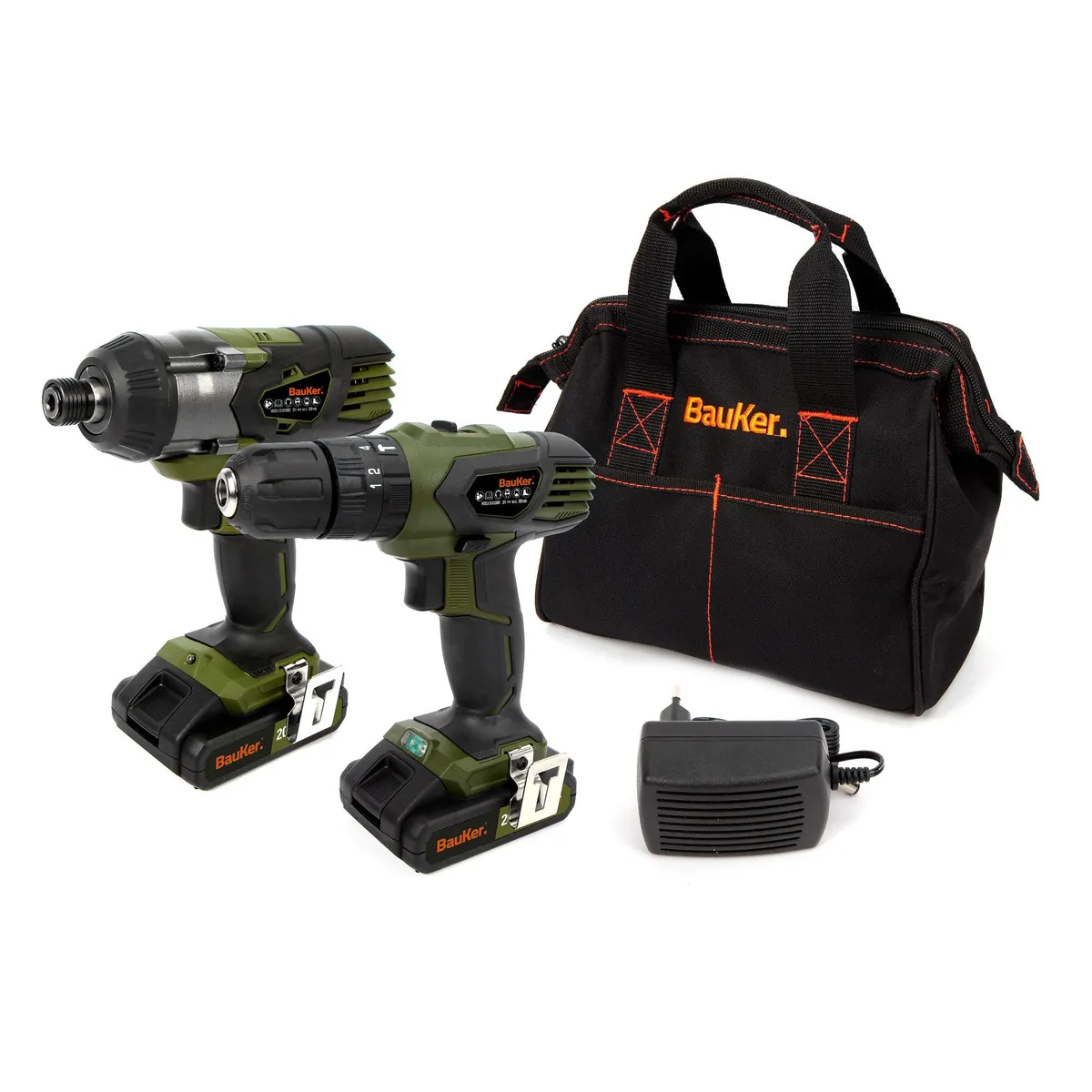 BAUKER - Combo Taladro + Atornillador Inalámbrico Bauker 10mm 20V